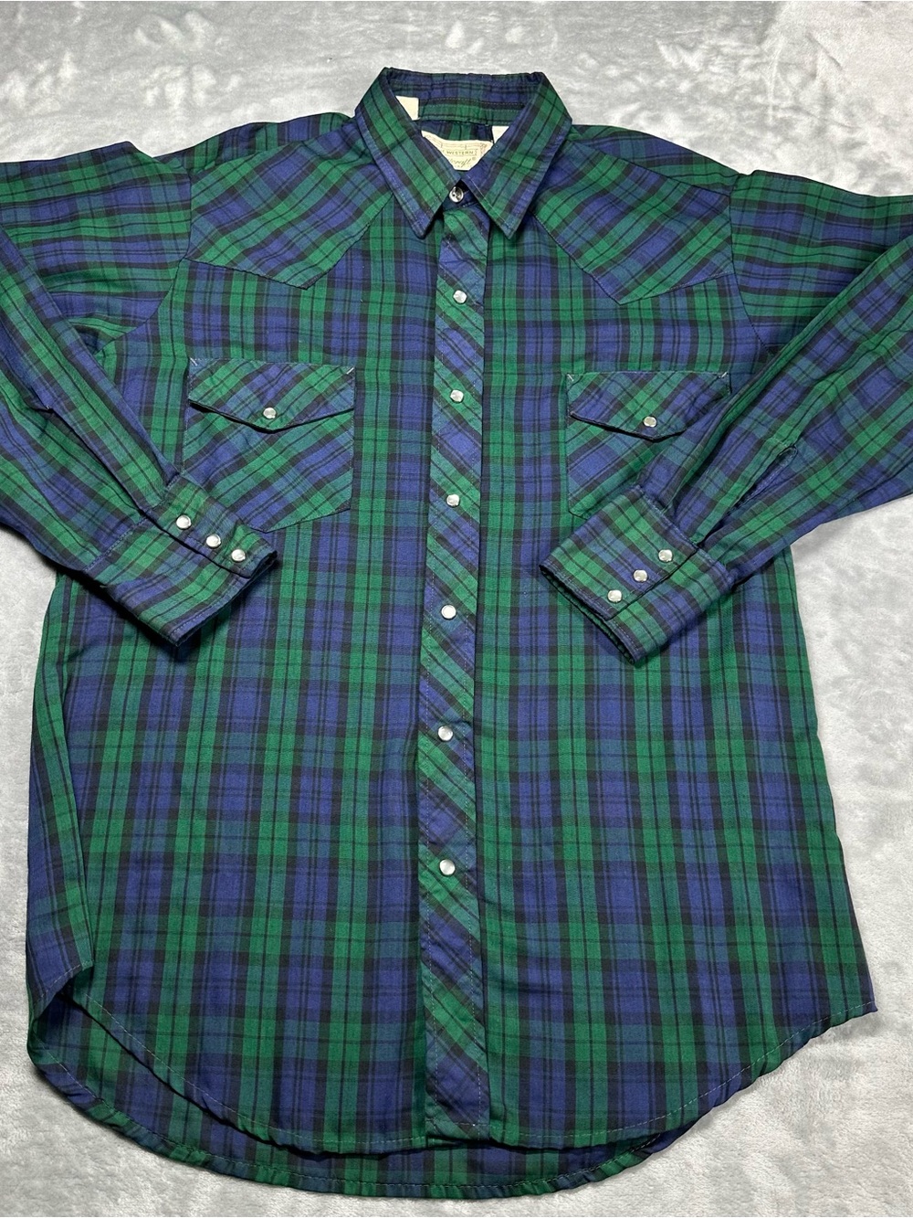 Vintage Bellcraft Plaid Pearl Snap Western Shirt M   0196